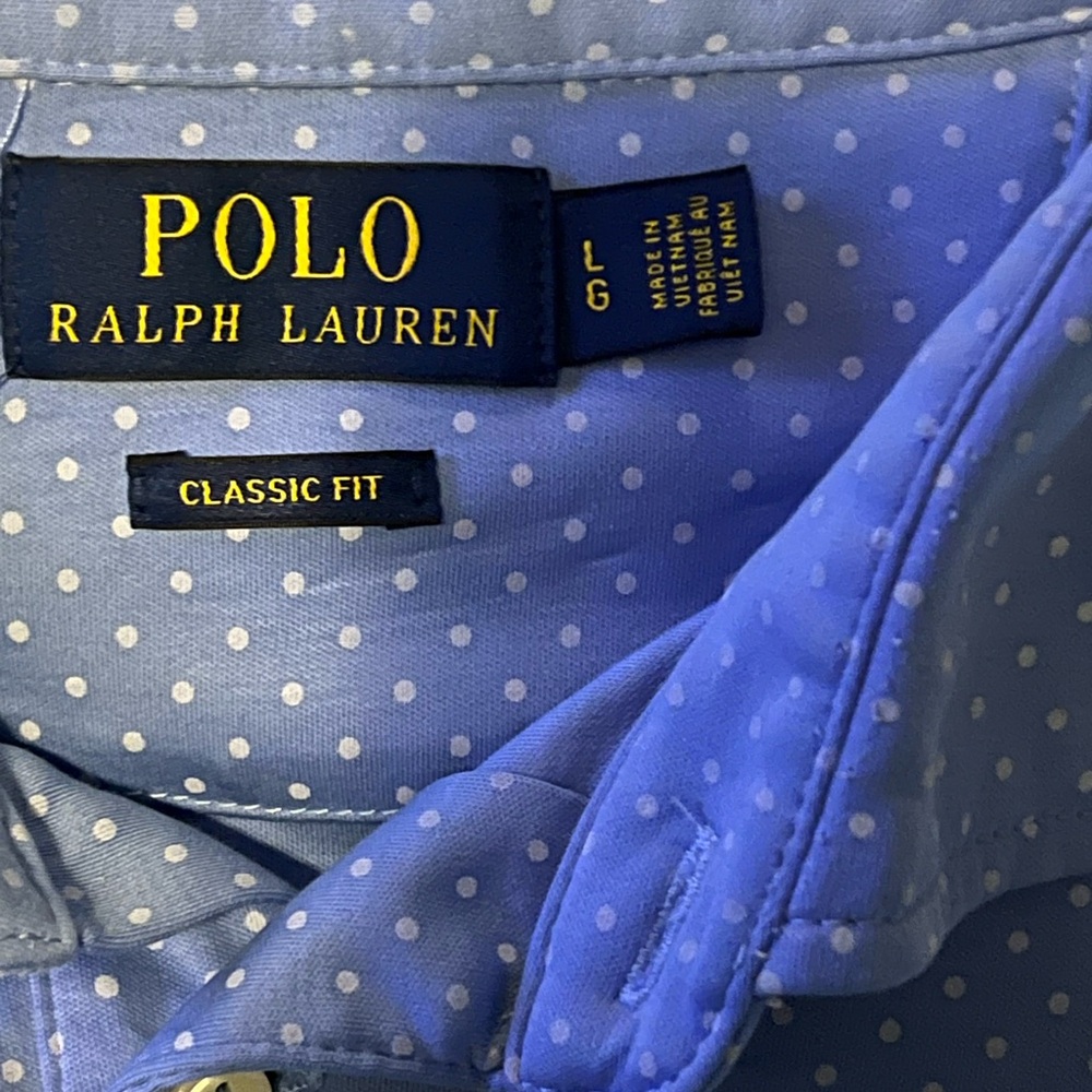 Polo Ralph Lauren Blue Polka Dot Shirt